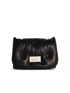 Maison Margiela 'Glam Slam' Black Lear Crossbody Bag