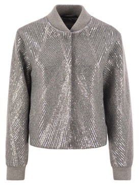 Peserico Gauzed Cloth Crop Jacket With Sequin Embroidery