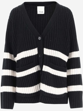 Allude Cardigan Made Of Wool Blend With Striped Pattern