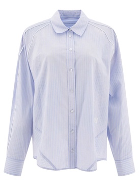 Cotton Oversize Shirt Shirts Light Blue