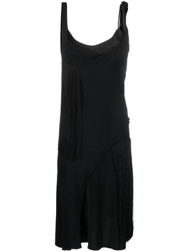 Victoria Beckham Asymmetric Fringe Mini Dress