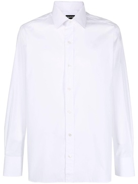 white long-sleeved cotton shirt