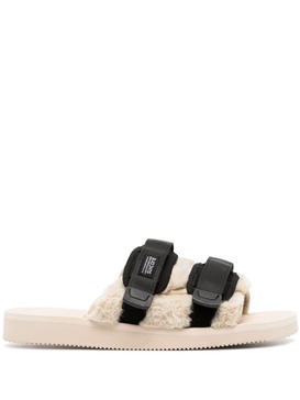 Suicoke Nylon And Eco Fur Slides