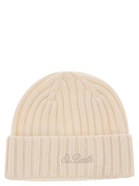 Mc2 Saint Barth Logo Embroidered Turn-Up Hem Beanie