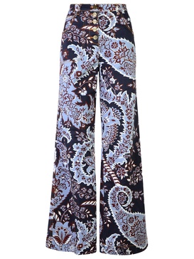 Etro 'Paisley' Blue Cotton Jeans