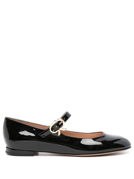 Gianvito Rossi Mary Ribbon 05 Patent Leather Ballet Flats