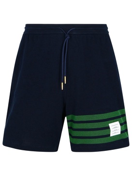 Thom Browne '4 Bar' Navy Cotton Bermuda Shorts Man