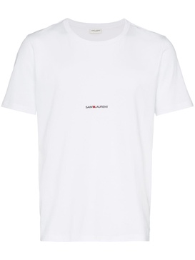 Saint Laurent Logo Cotton T Shirt