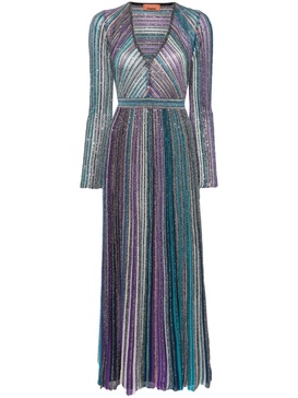 Missoni Striped V Necked Long Dress