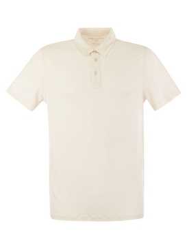 Majestic Linen Short Sleeved Polo Shirt