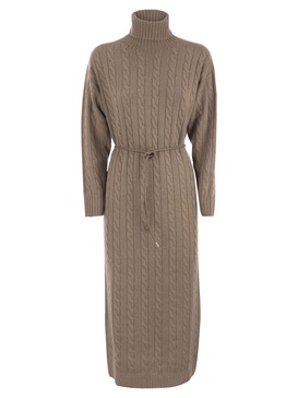 Peserico Wool, Silk And Cashmere Turtleneck Dress