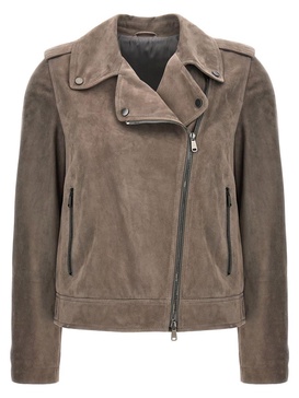 Brunello Cucinelli Biker Zipped Jacket