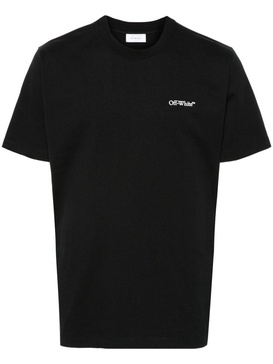 Off White `Windy Arrow` T Shirt In Black Cotton