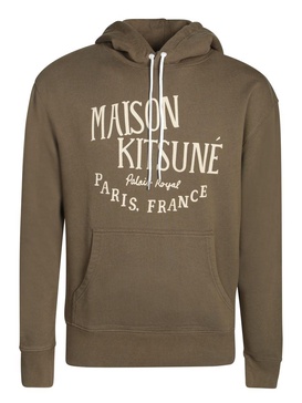 Logo Print Hoodie Khaki