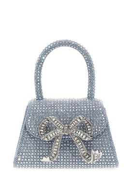 Self Portrait 'Blue Rhinestone Denim Micro' Handbag