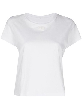 Essential Jersey Shrunk Tee With Puff Logo And Bound Neck - 100 White / XXS