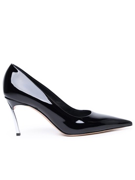 Casadei 'Superblade' Black Leather Pumps