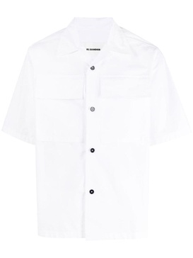 Jil Sander Short-Sleeved Overshirt With Patch Pockets