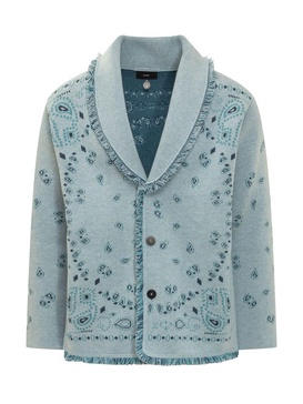 Alanui Bandana-Jacquard Button-Up Cardigan