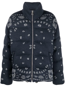 Alanui Bandana Jacquard Puffer Jacket