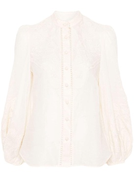 Zimmermann Embroidered Linen Blouse