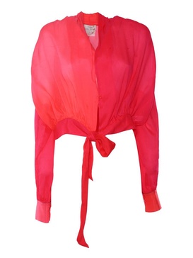 Red Shaded Silk Shirt