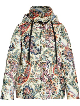 paisley-print hooded puffer jacket