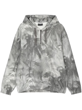 Emporio Armani Printed Cotton Hoodie