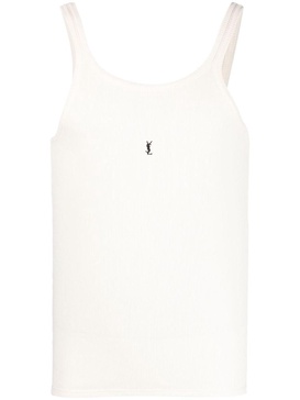 Saint Laurent Cassandre Cotton Tank Top