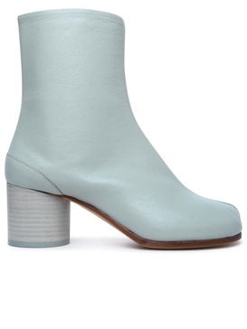 'tabi' Green Anise Leather Ankle Boots