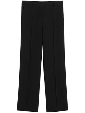 pressed-crease straight trousers