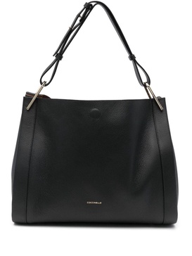 Coccinelle Calf Leather Tote Bag With Logo