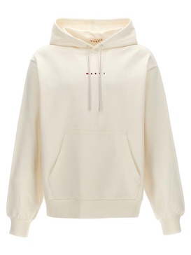 Logo Hoodie Sweatshirt White