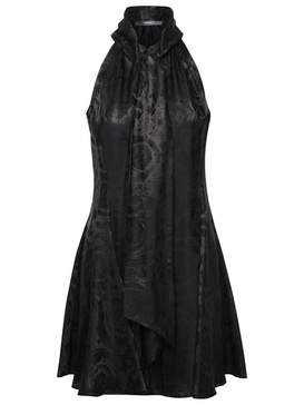 Versace 'Barocco' Dress In Black Silk Blend