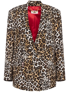 leopard-print blazer