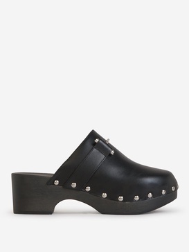 Givenchy Logo Leather Clogs