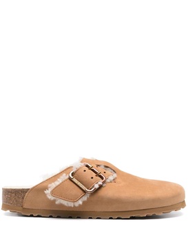 Birkenstock Boston Bold Shearling Cognac, Natural Leather Shoes