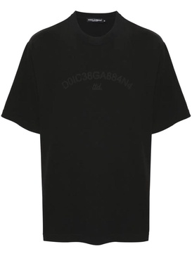 Black Logo-Print Cotton T-Shirt