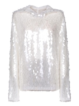 White Sequined Blouse