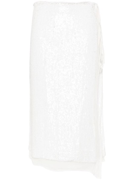 P.A.R.O.S.H. Gabriel Sequinned Wrap Skirt