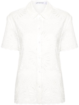 Self-Portrait White Cotton Embroidery Top Clothing