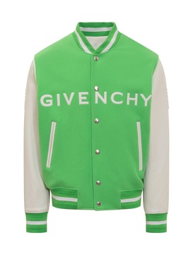 Givenchy Givenchy Bomber Jacket In Wool And Leather