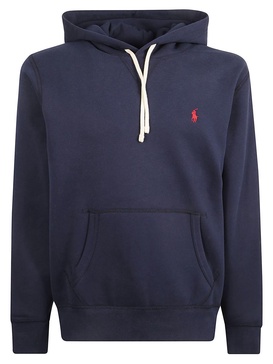 Logo Embroidered Rib Trim Hoodie