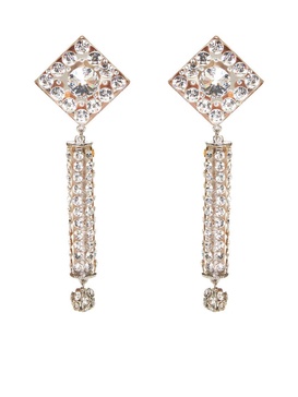 Alessandra Rich Embellished Pendant Earrings