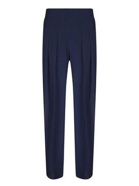 Blue Low Rise Pleated Trousers