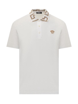 Versace Medusa Polo Shirt With Greca Jacquard