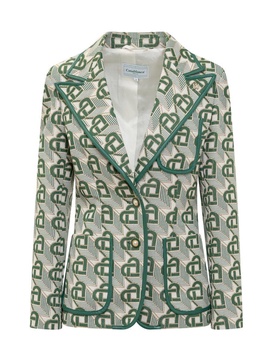 Casablanca Heart Monogram Jacquard Single-Breasted Jacket