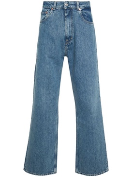 Blue Tech Wash Straight-Leg Jeans