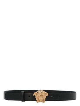 Versace Black Leather Belt