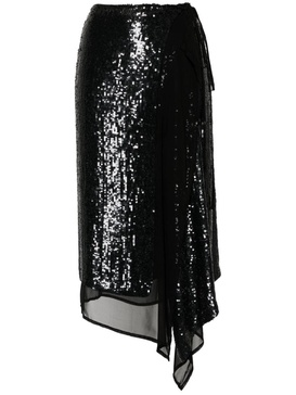 P.A.R.O.S.H. Sequin-Embellished Skirt